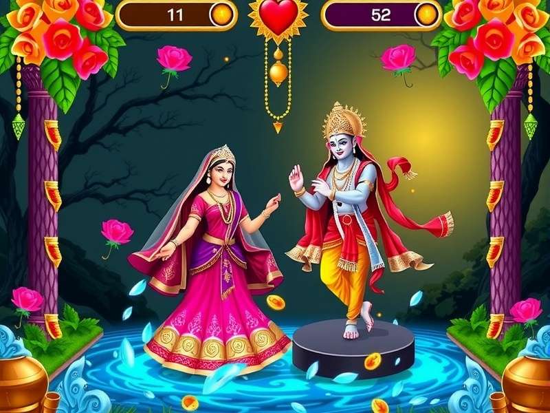 Radha Krishna Mystical Flame Game Screenshot